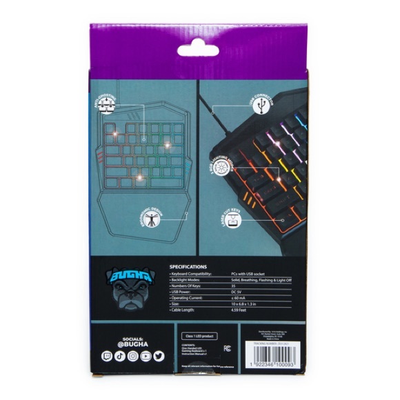 Bugha LED One-Handed Gaming Keyboard - Picture 8 of 8